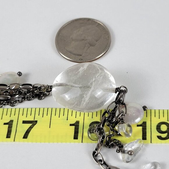 SILPADA OXIDIZED STERLING SILVER 925 PEARL CRYSTAL DROP TASSEL NECKLACE 34" - Picture 14 of 14